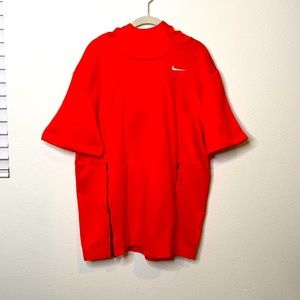 Nike Short Sleeve Thermal Hoodie. Size L. Orange.
